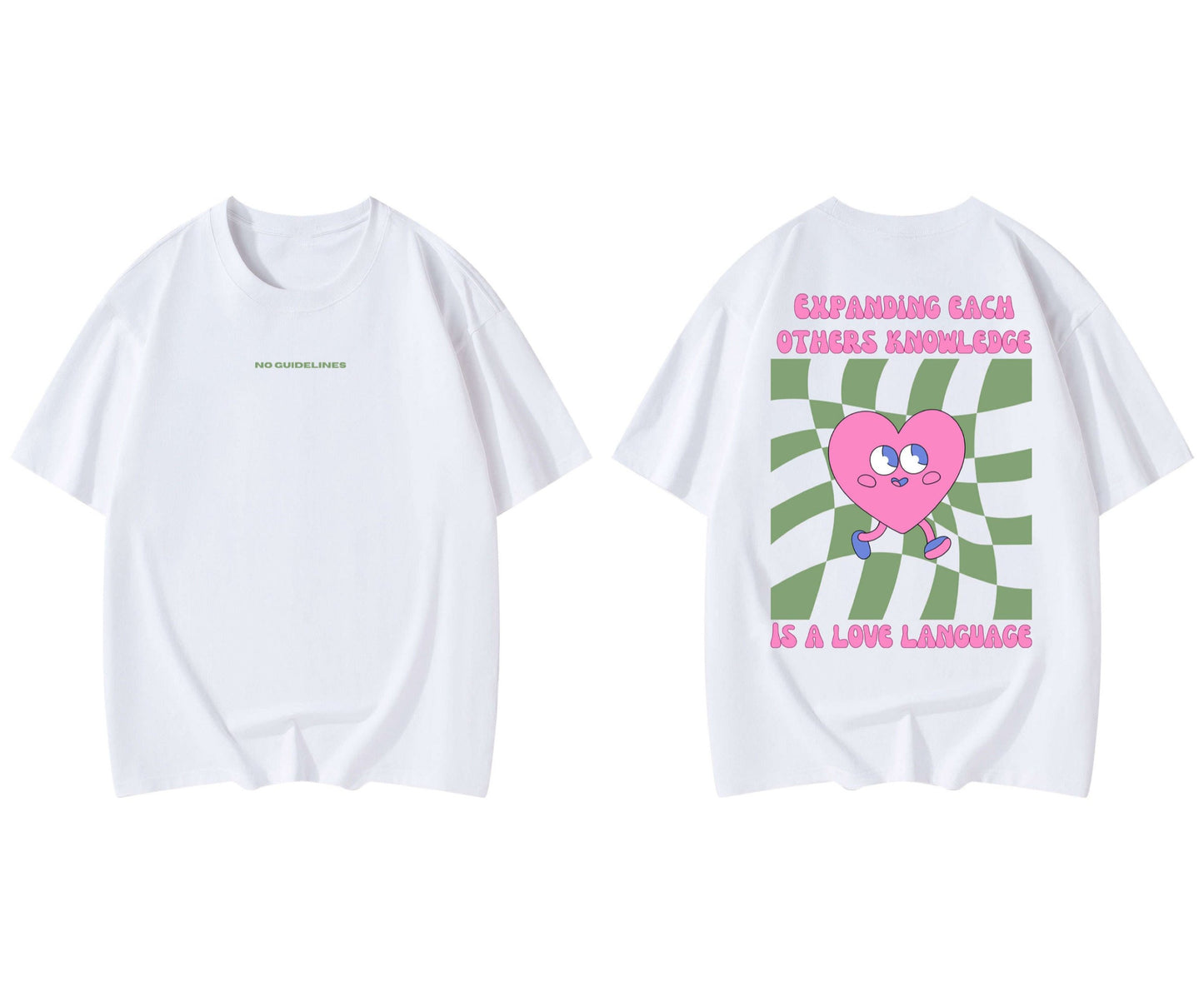 BABY PINK KNOWLEDGE LOVE LANGUAGE TEE