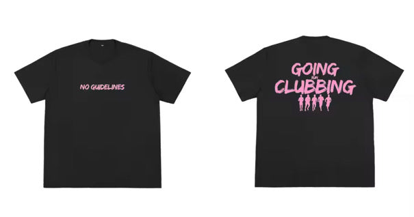 Run Clubbing Tee - Black w/Pink