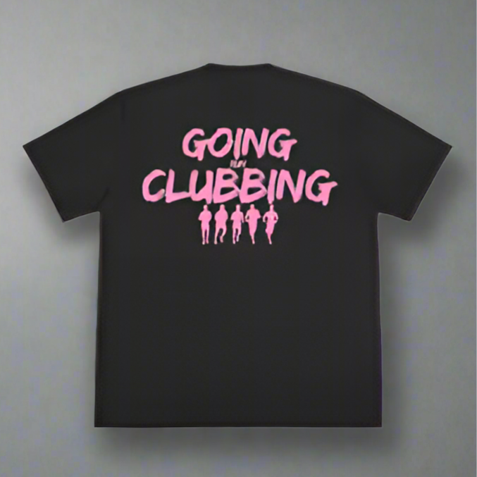 Run Clubbing Tee - Black w/Pink