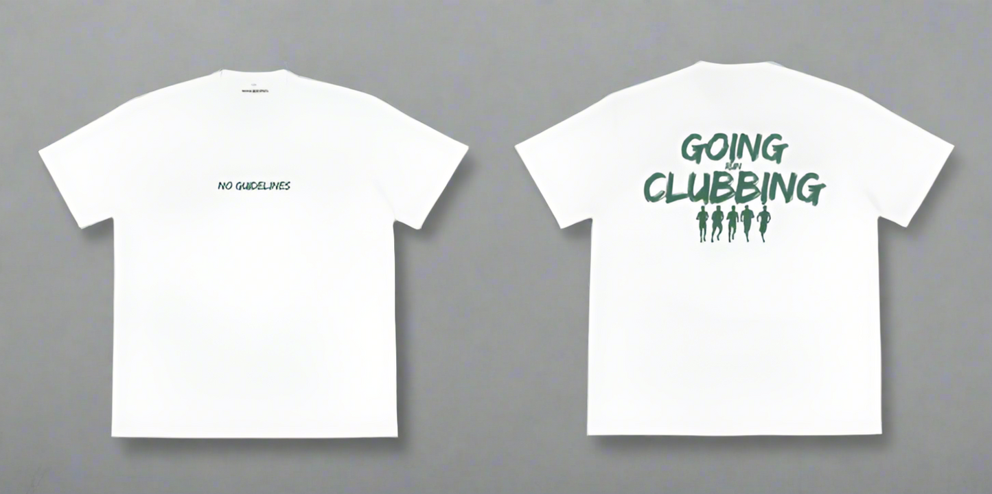 Run Clubbing Tee - White w/Green