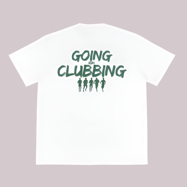 Run Clubbing Tee - White w/Green