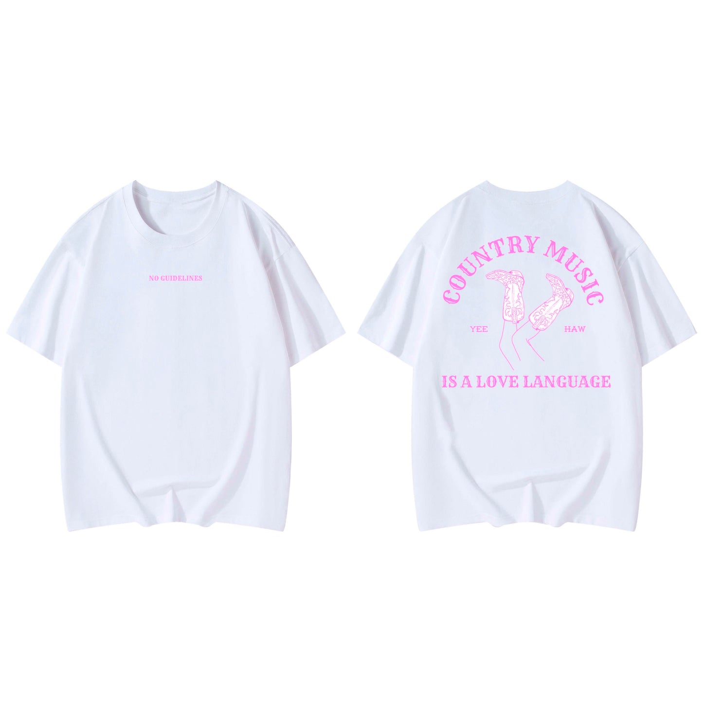 BABY PINK COUNTRY MUSIC LOVE LANGUAGE TEE