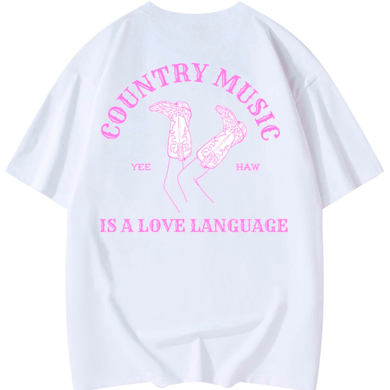 FLURO PINK COUNTRY MUSIC LOVE LANGUAGE
