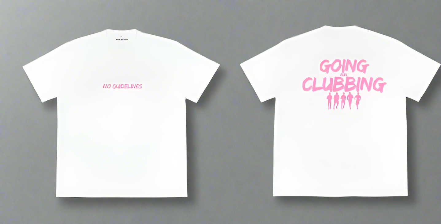 Run Clubbing Tee - White w/Pink