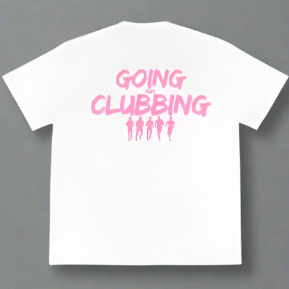 Run Clubbing Tee - White w/Pink